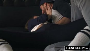 Nubiles receive eager at the casting